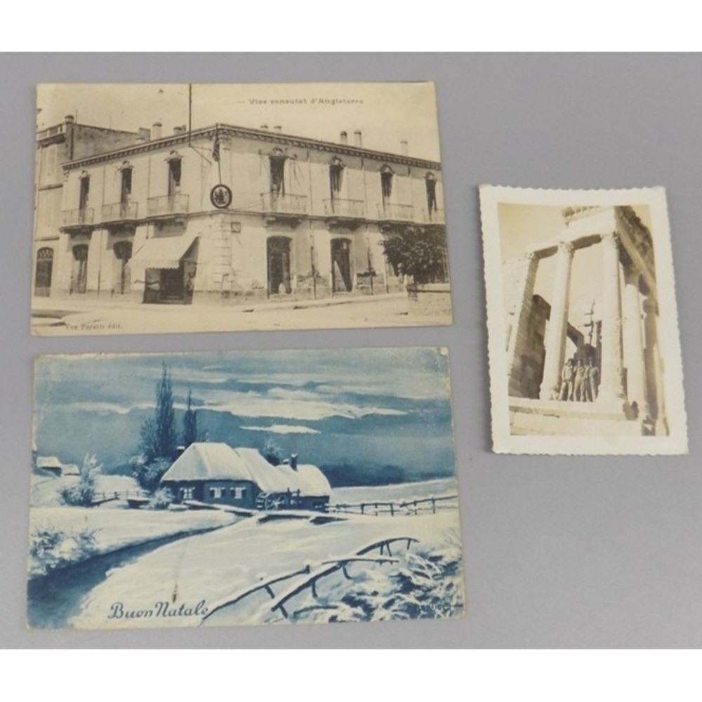 WW2 Postcards & Photo North Africa Italy 1943 Leonard Goldsworthy Used Posted